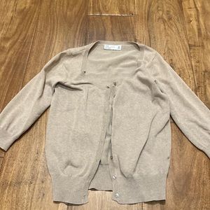 zara light brown cardigan